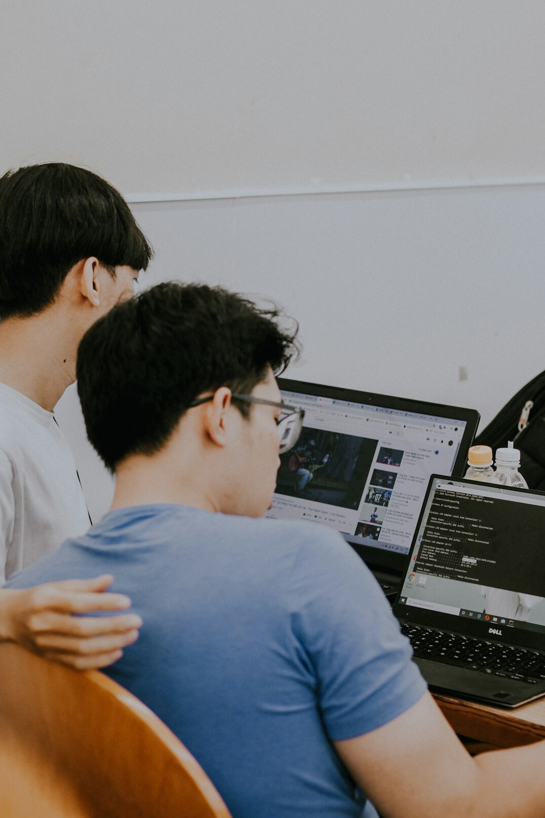 mentor helping student with code