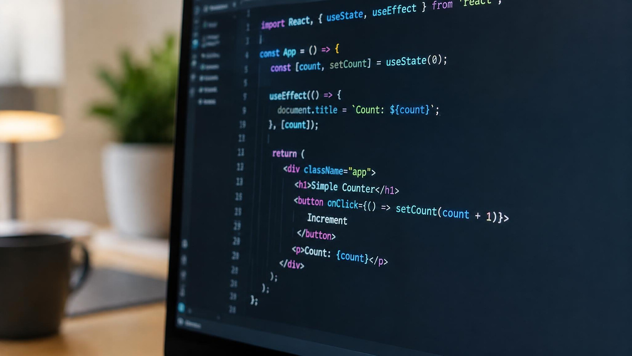 Close-up of lines of code on a computer screen